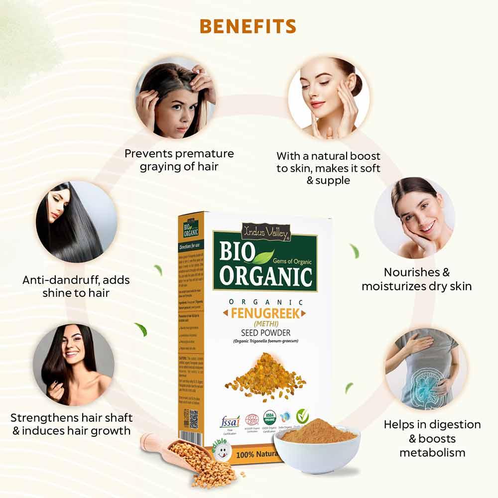 Bio Organic Fenugreek Methi Seed Powder - 100gm - Image 2