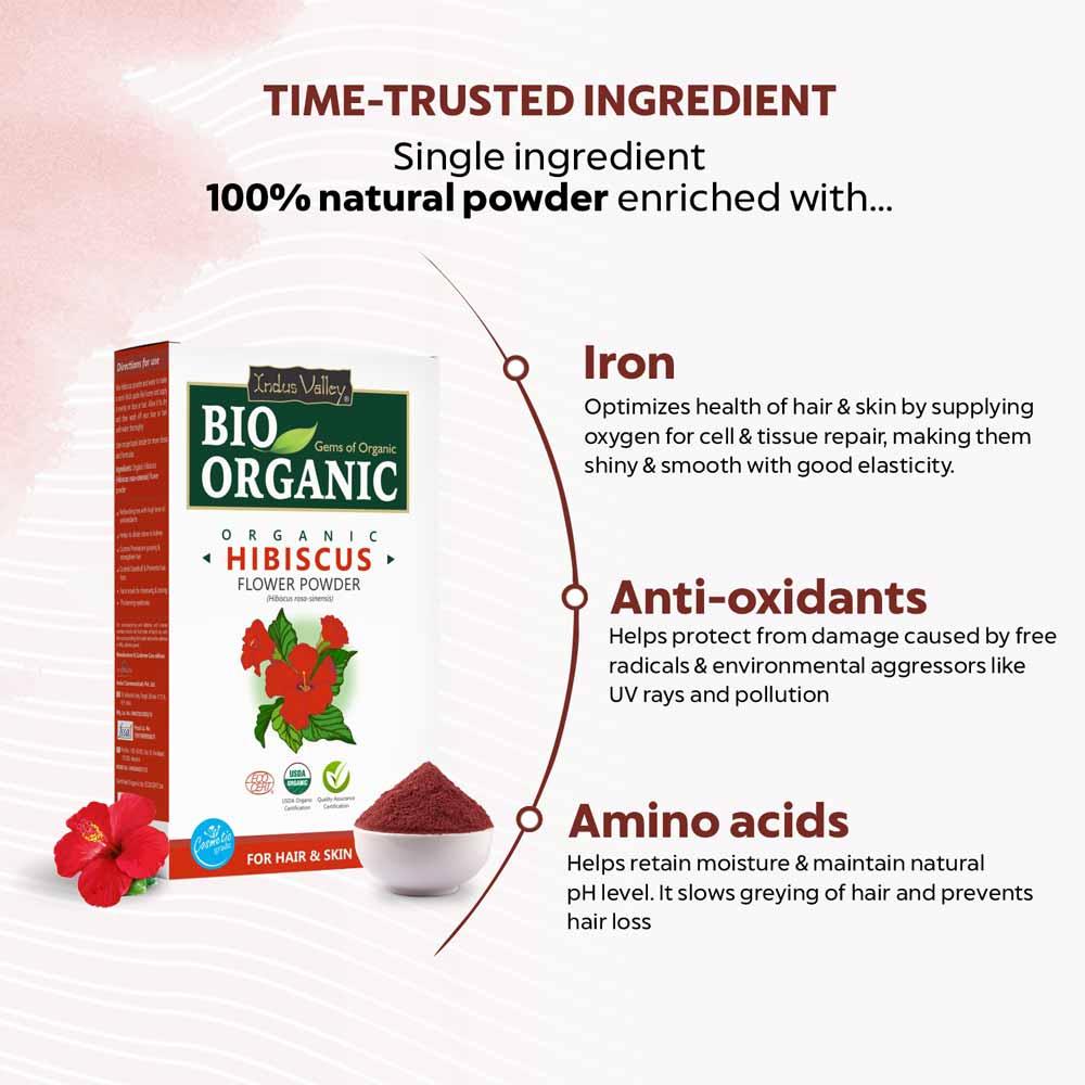 Bio Organic Hibiscus Powder 100gm. - Pack of 5 - Image 6