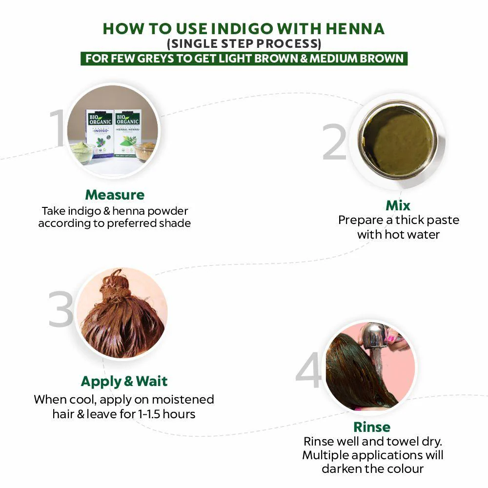 Bio Organic Indigo Leaf Powder for Natural Hair Coloring - Image 4
