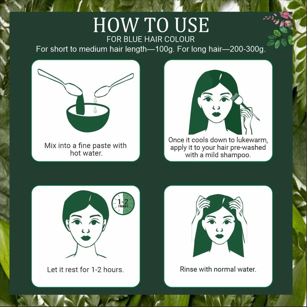 Bio-Organic Indigo Powder for Hair Colour - 400g - Image 4