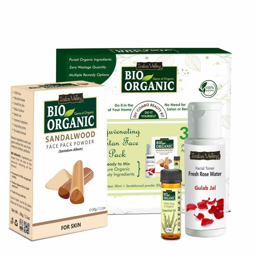 Bio Organic Rejuvenating DIY Ubtan Face Pack Combo Beauty Kit - 30g + 35ml