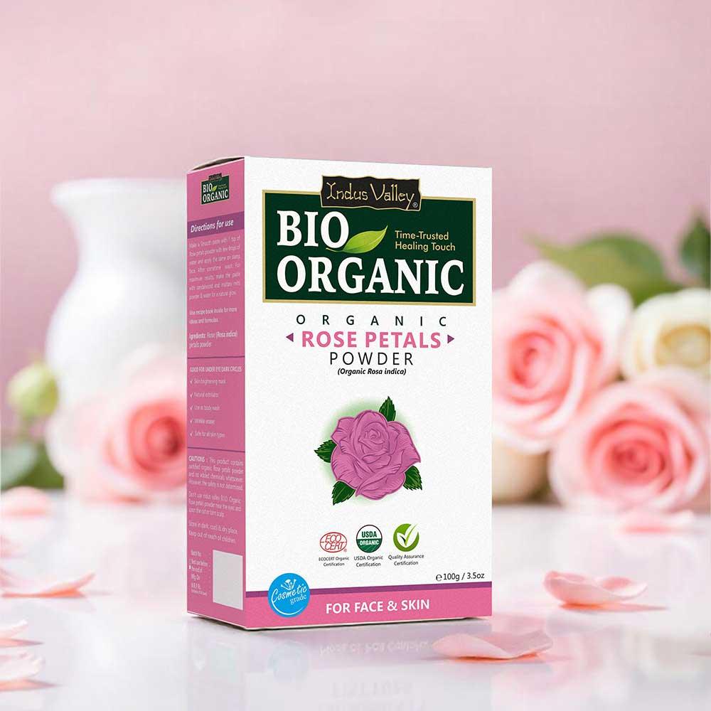 Bio Organic Rose Petals Powder - 100gm
