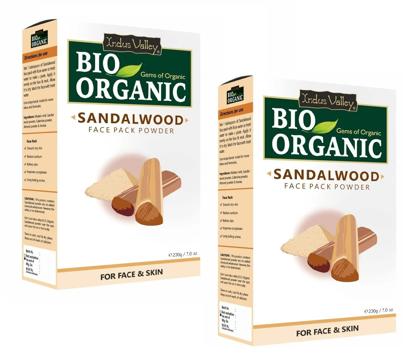 Bio Organic Sandalwood Face Pack Powder - Image 6