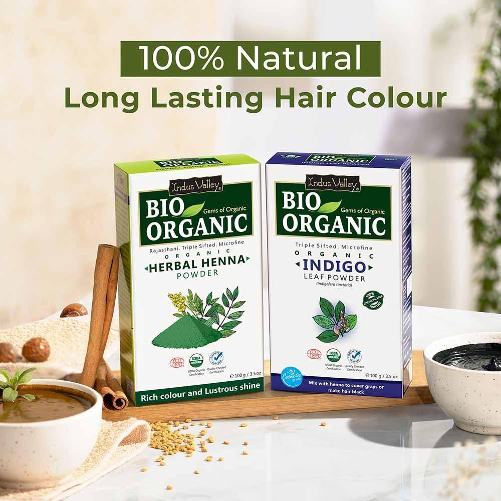 Bio Organic Herbal Henna & Indigo Powder Combo - Image 8