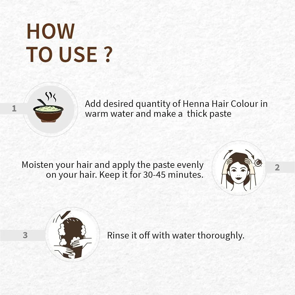 Bio Organic Soft Black Henna Hair Colour For Early Grey Hair Coverage - 100gm - Image 5