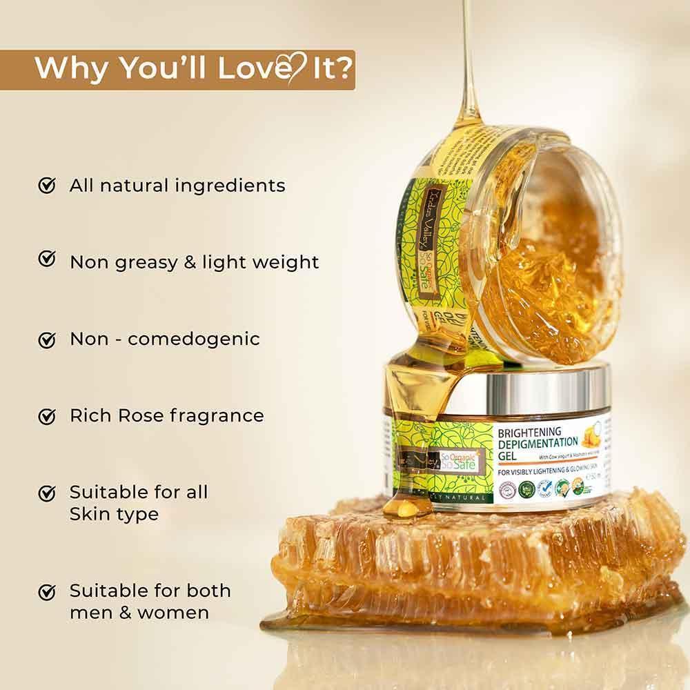 Brightening Depigmentation Gel for Reducing Pigmentation & Dark Spots With Cow Yogurt & Mashobra Honey - Image 9