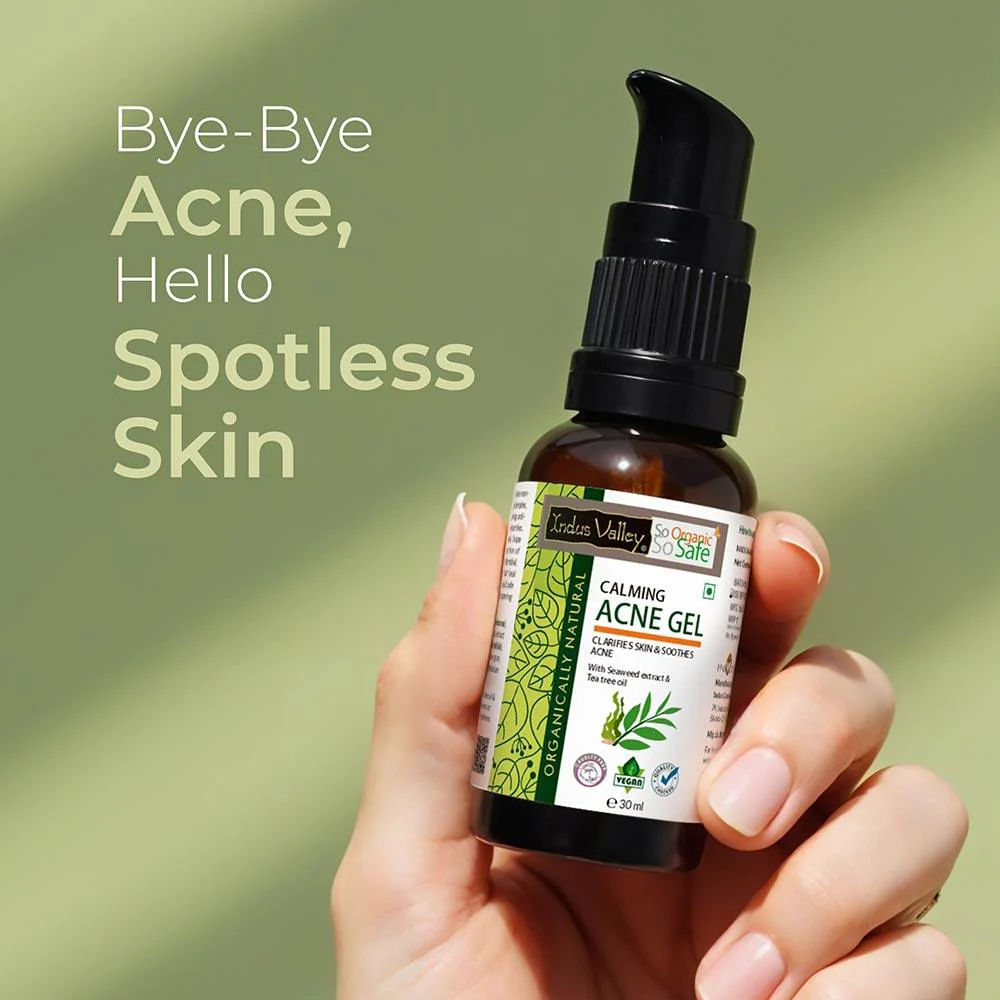 Calming Acne Gel Clarifies Skin & Soothes Acne With Seaweed Extract & Tea Tree Oil - 30ml. - Image 2