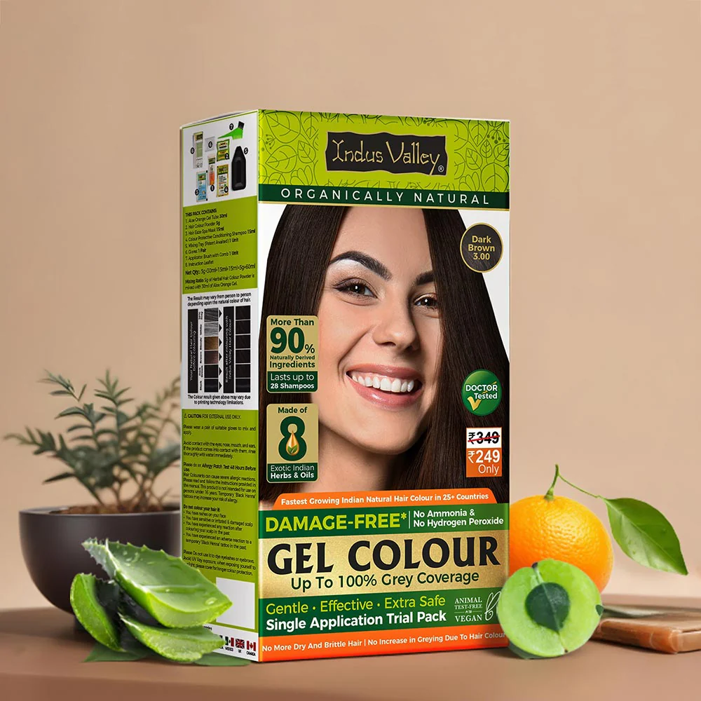 Natural Hair Colour | Trial Pack - Single Use | Damage Free Gel Hair Color For Women & Men | No Harsh Chemicals, Long Lasting, Safe & Gentle I Available in 4 Shades - Image 14