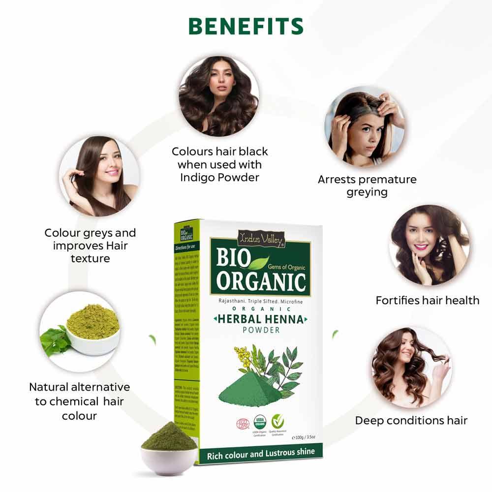 Bio Organic Herbal Henna Powder for Hair - Pack Of 3 - Image 4
