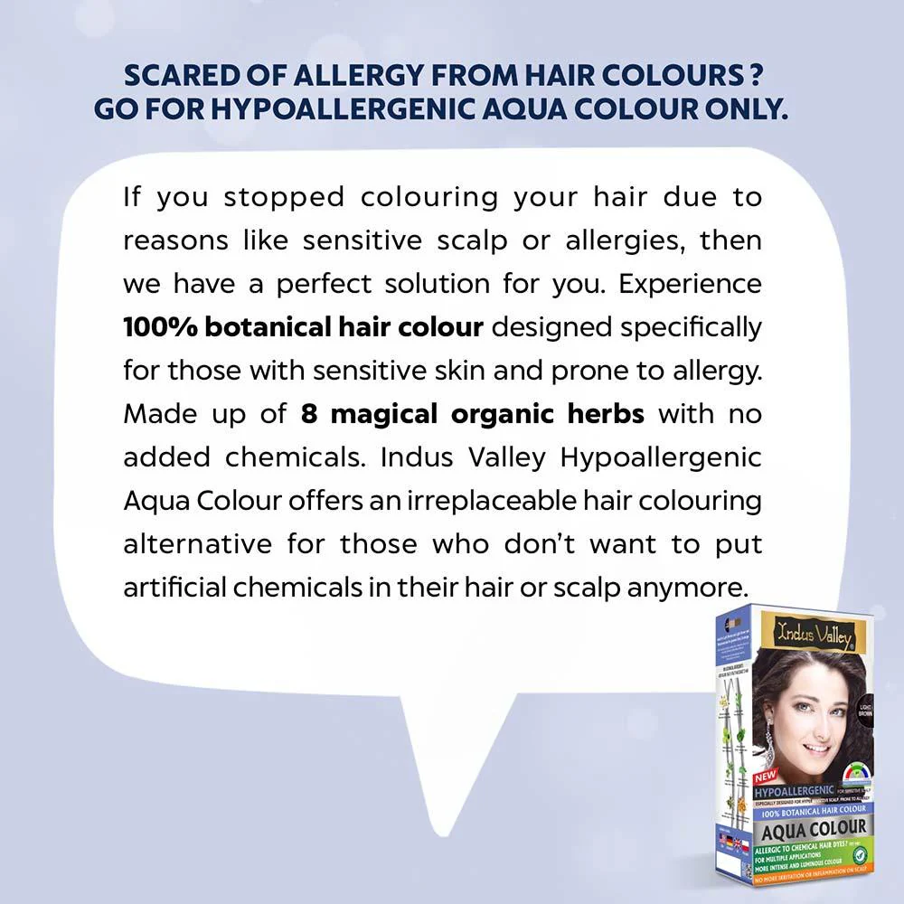 100% Botanical Aqua Colour For Sensitive and Allergy Prone Scalp - Light Brown - Image 6