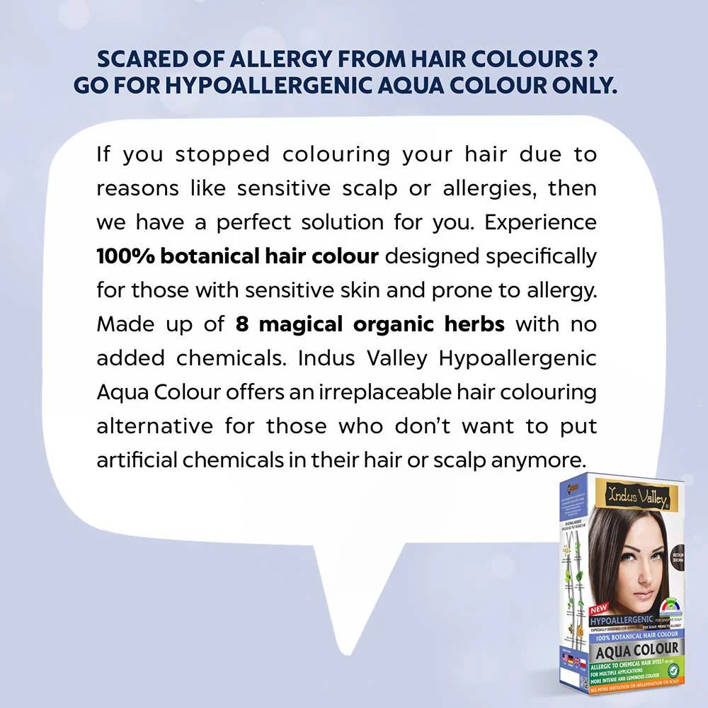 100% Botanical Aqua Colour For Sensitive and Allergy Prone Scalp - Medium Brown - Image 6