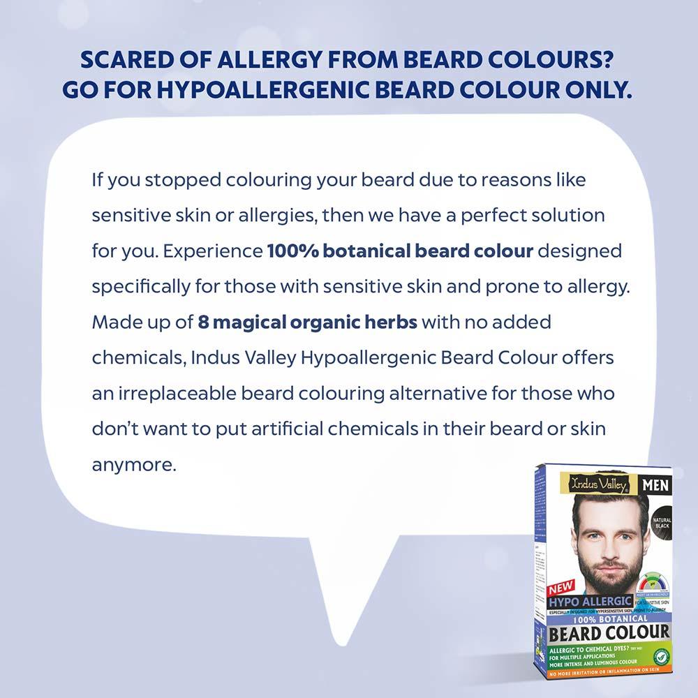 Hypo Allergic 100% Botanical Beard Colour - (100g + 15ml) - Image 6