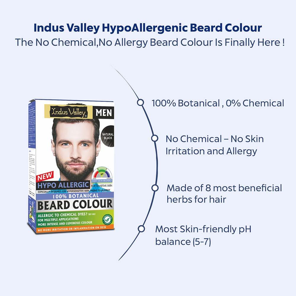 Hypo Allergic 100% Botanical Beard Colour - (100g + 15ml) - Image 7