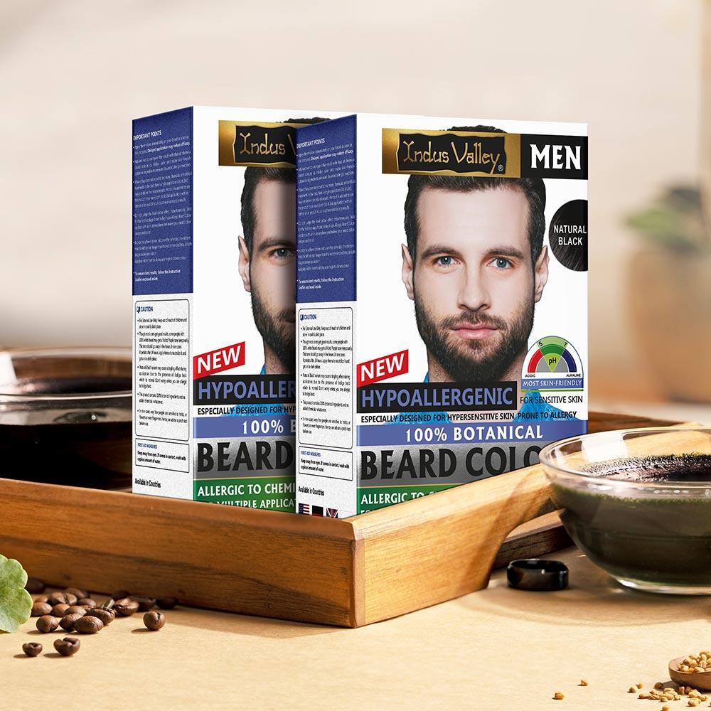 Hypo Allergic 100% Botanical Beard Colour - (100g + 15ml) - Image 8