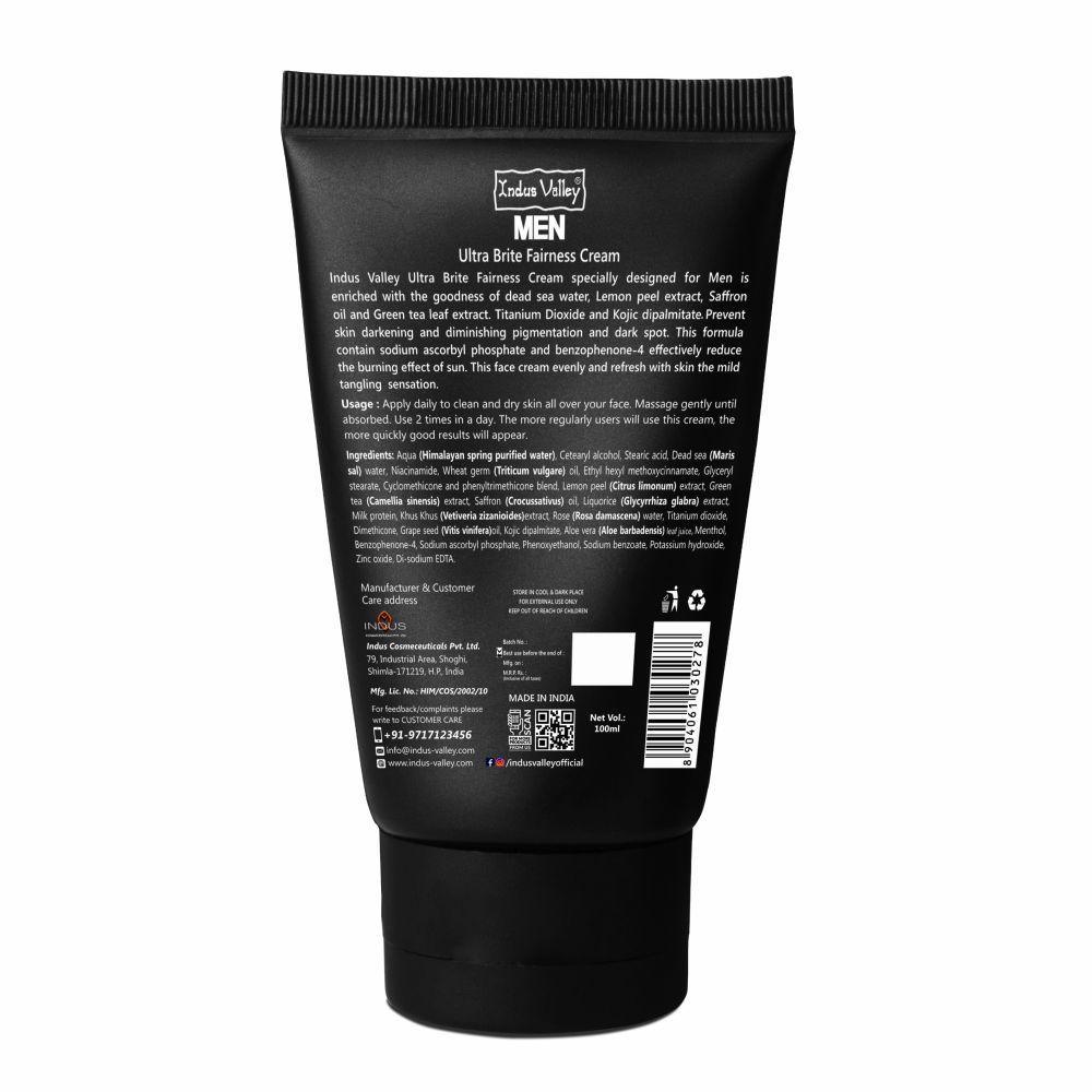 Men Ultra Fairness Cream with Dead Sea Water & Green Tea Extract - 100ml - Image 2