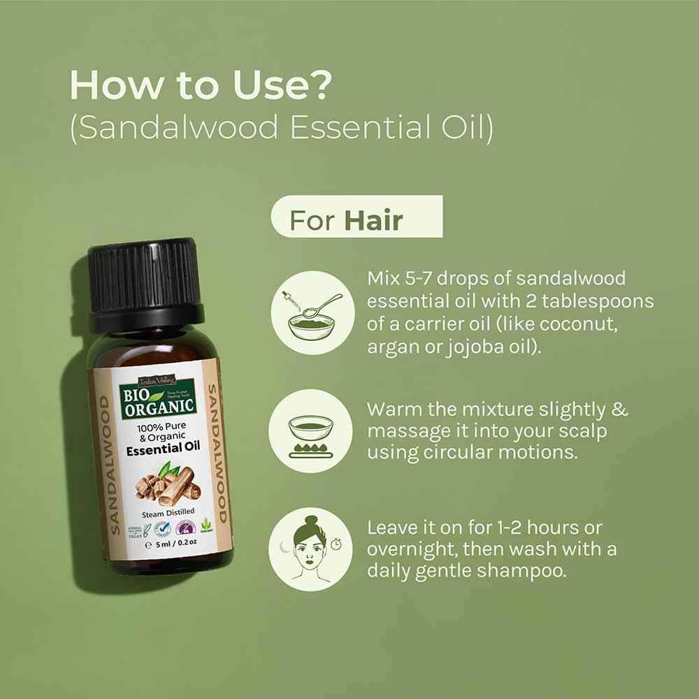 Pure & Organic Sandalwood Essential Oil - 5ml - Image 2
