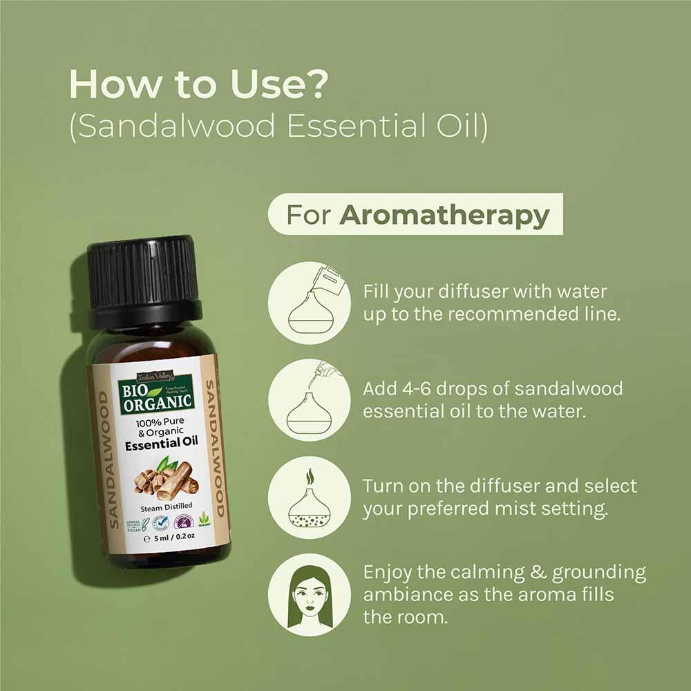 Pure & Organic Sandalwood Essential Oil - 5ml - Image 4